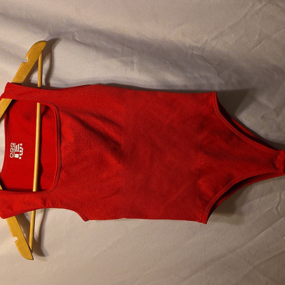 OQQ Women's Red Bodysuit  Size Small (Janette # 10)